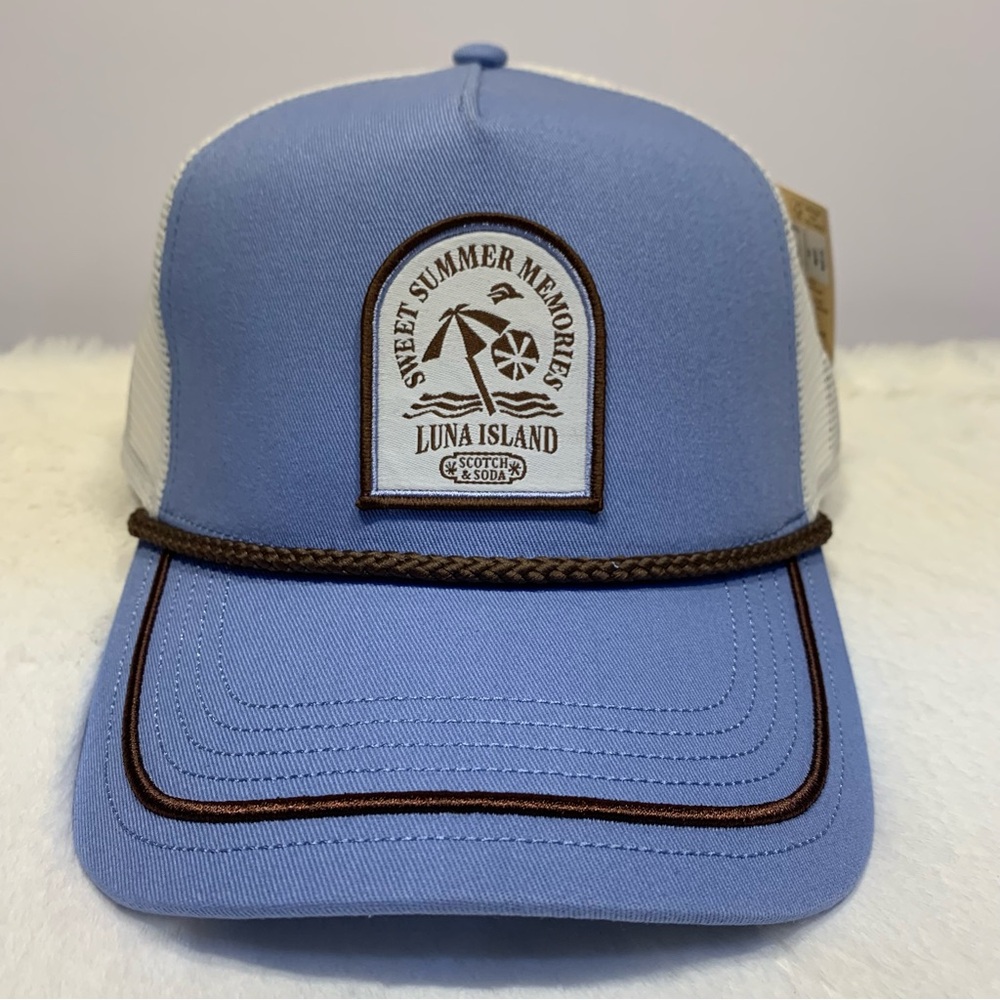 Scotch & Soda Men's Sweet Summer Memories Luna Island Trucker Hat OSFM